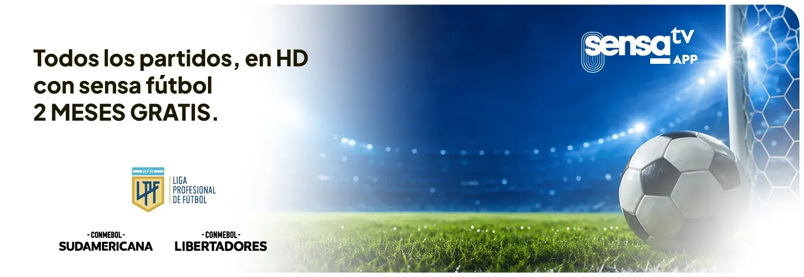 Todos los partidos en HD con Sensa Fútbol — 2 meses gratis