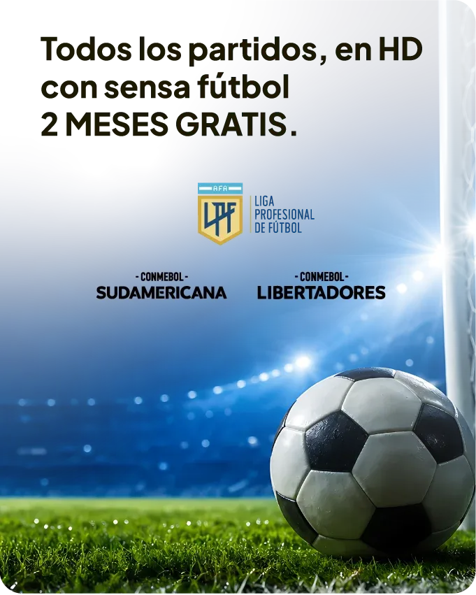 Todos los partidos en HD con Sensa Fútbol — 2 meses gratis